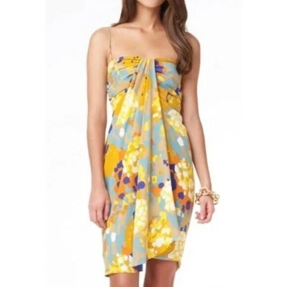 Diane‎ von Furstenberg Edythe Dune Flowers Silk Crepe De Chine Cocktail Dress 2